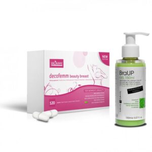 Akčný balík - Decofemm Beauty Breast 120 kapsúl + Gél na spevnenie poprsia Lovely Lovers 150ML