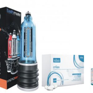 Akčný balíček: Pumpa na penis HydroMax X40 + Crilex + Delay Spray