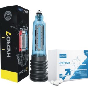 Akčný balíček: Hydro pumpa na penis Bathmate Hercules + Andrimax 120 kapsúl