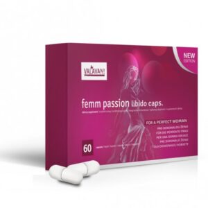 Doplnok na zvýšenie libida Valavani - Femm Passion Libido - 60 kapsúl 1 balenie 100ml: Akcia 2+1 ZDARMA (180 kapsúl)