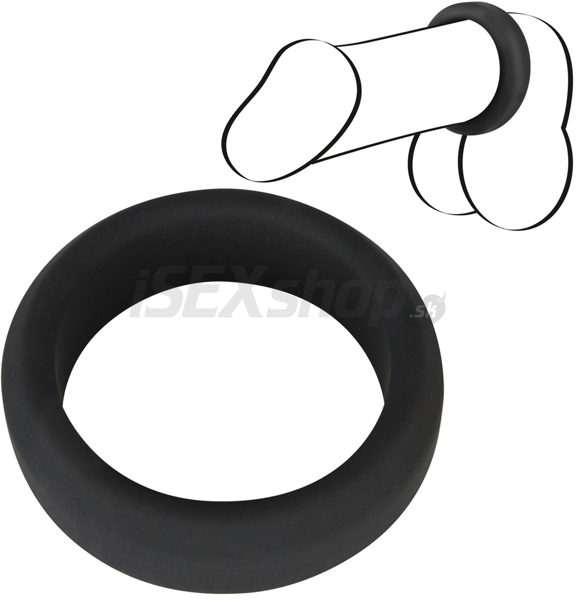 Silikónový erekčný krúžok na penis Black Velvets 3