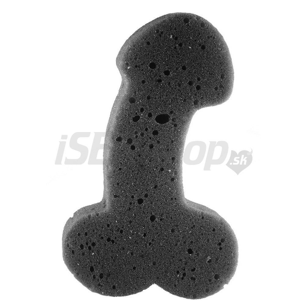 Špongia na sprchovanie penis čierna