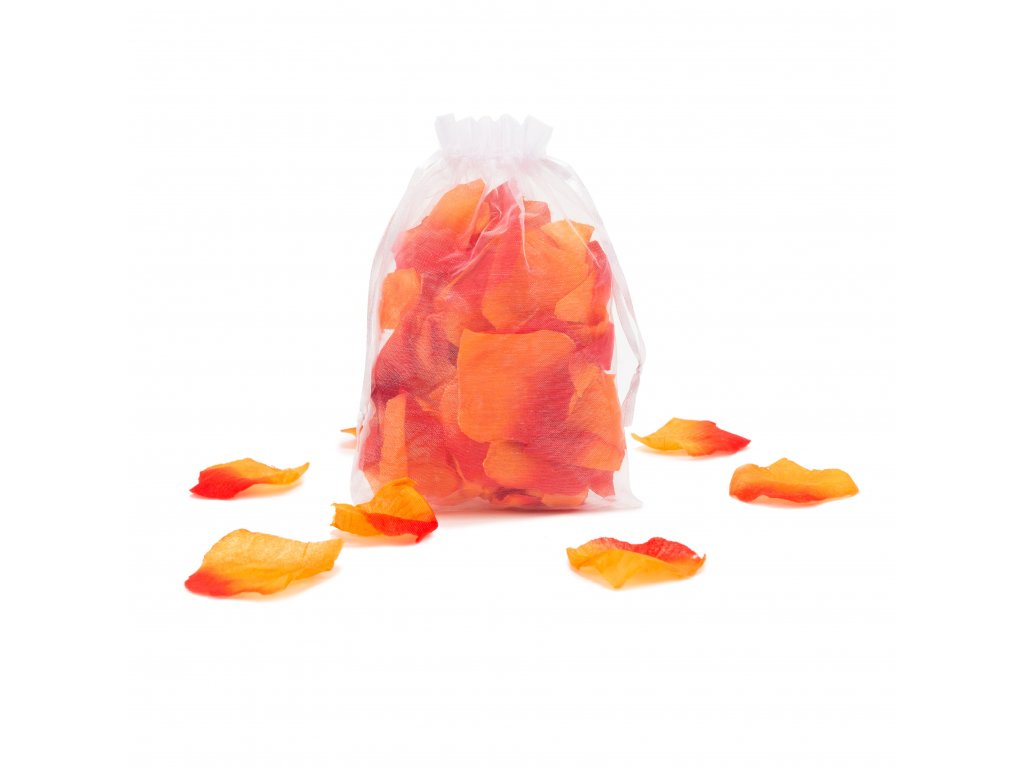 VALAVANI Okvetné lístky ruží v organžovom vrecúšku