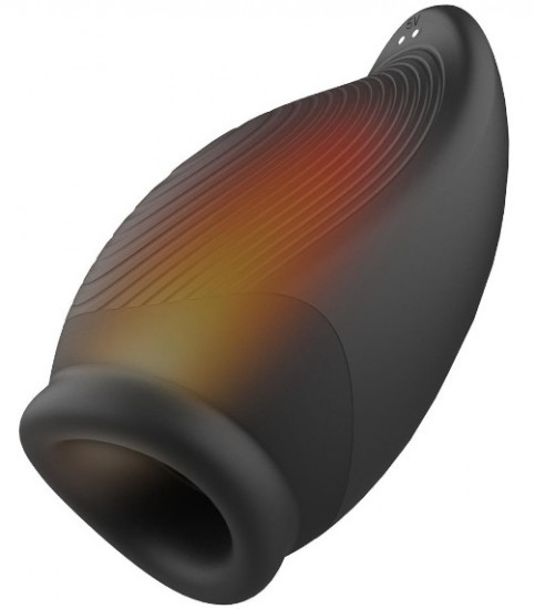 Ramrod Heating Squeezable Vibrating Stroker Black nahrievací stláčateľný masturbátor (15