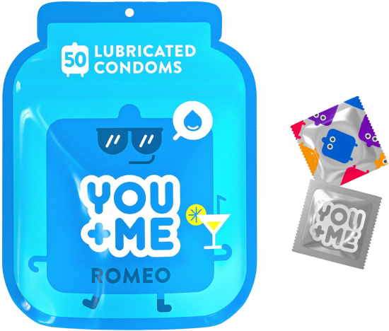 You Me ROMEO - extra lubrikované kondómy (50 ks)