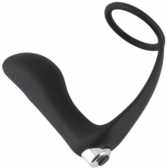 Vibračný análny kolík s krúžkom na penis Cock Ring