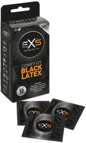 EXS Blatex – čierne kondómy (12 ks)