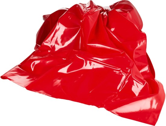 Červené PVC prestieradlo Dirty Mind (203 × 226 cm)