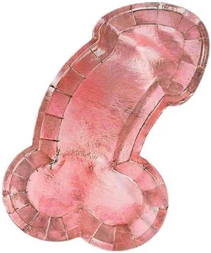 Papierové tanieriky Rose Gold Penis (8 ks)
