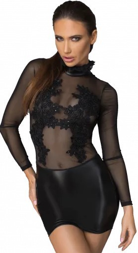 Čierne šaty Sensual Dominatrix