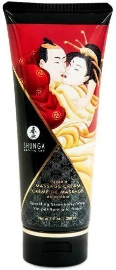 Shunga Masážny krém Sparling Strawbery Wine (200 ml)