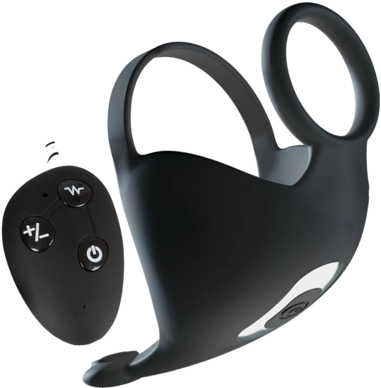 Cock ring with RC ball massager