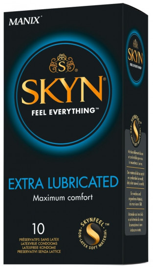 SKYN  Extra Lubricated – bezlatexové kondómy extra lubrikované (10 ks)