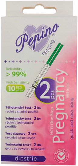 Tehotenský test Pepino Dipstrip (2 ks)
