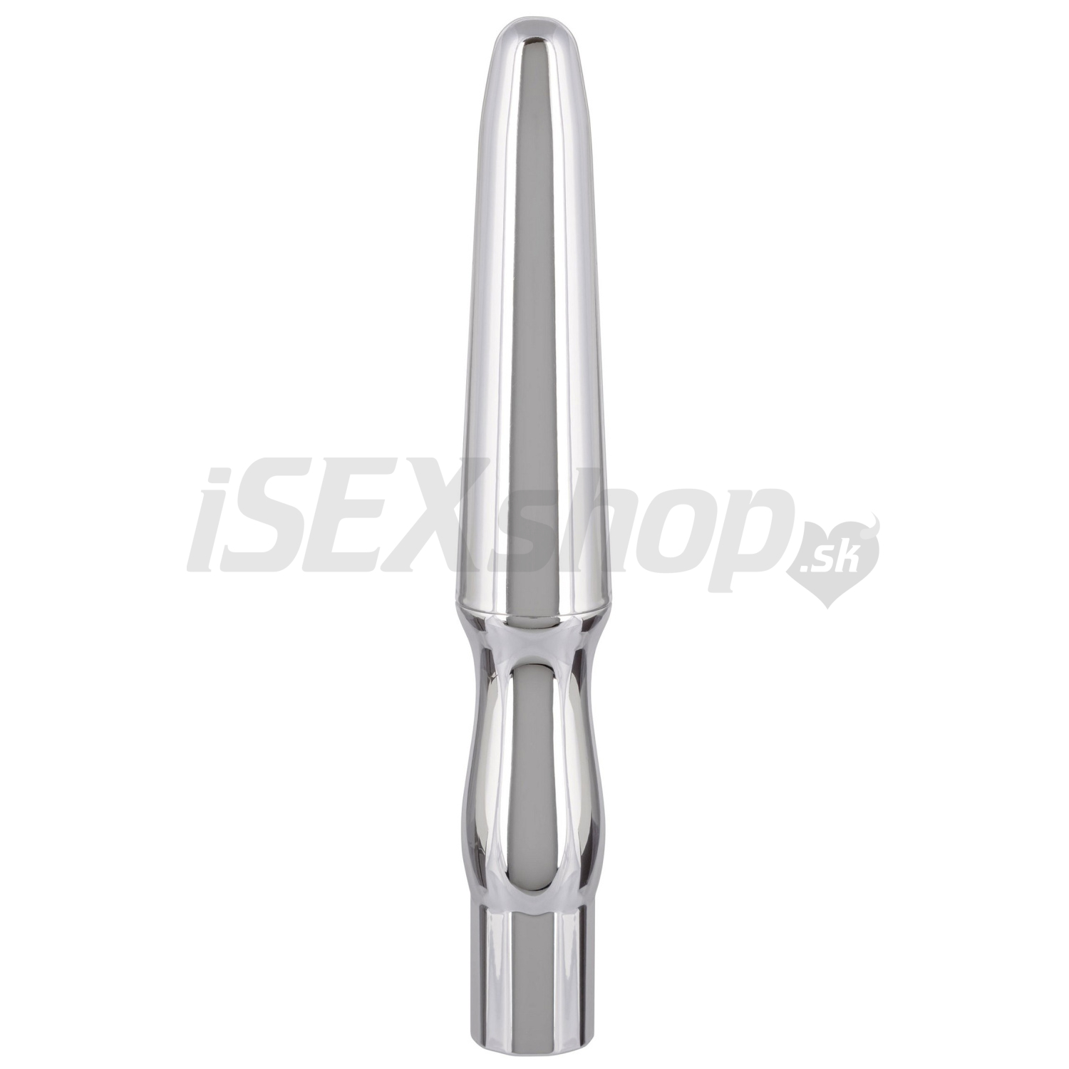 Rechargeable Anal Probe Silver nabíjací vibrátor
