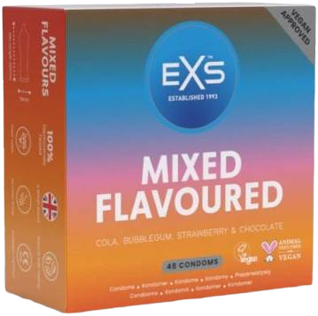 EXS Mixed Flavoured – mix ochutených kondómov (48 ks)