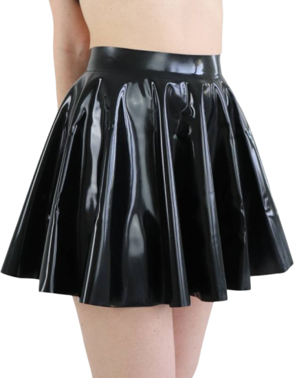 Čierna latexová sukňa Misty