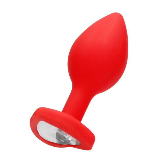 Análny kolík s diamantovým srdcom - Regular red