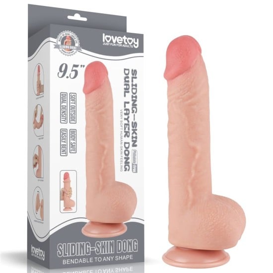 9.5'' Sliding Skin Dual Layer Kolík Tělová barva