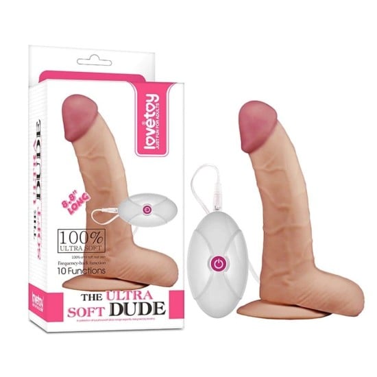 8.8" The Ultra Soft Dude - Vibračný telový penis