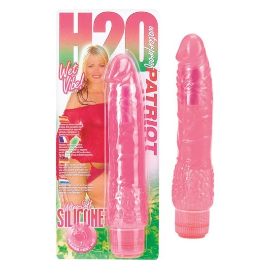 Vodotesný vibrátor H2O Patriot ružový