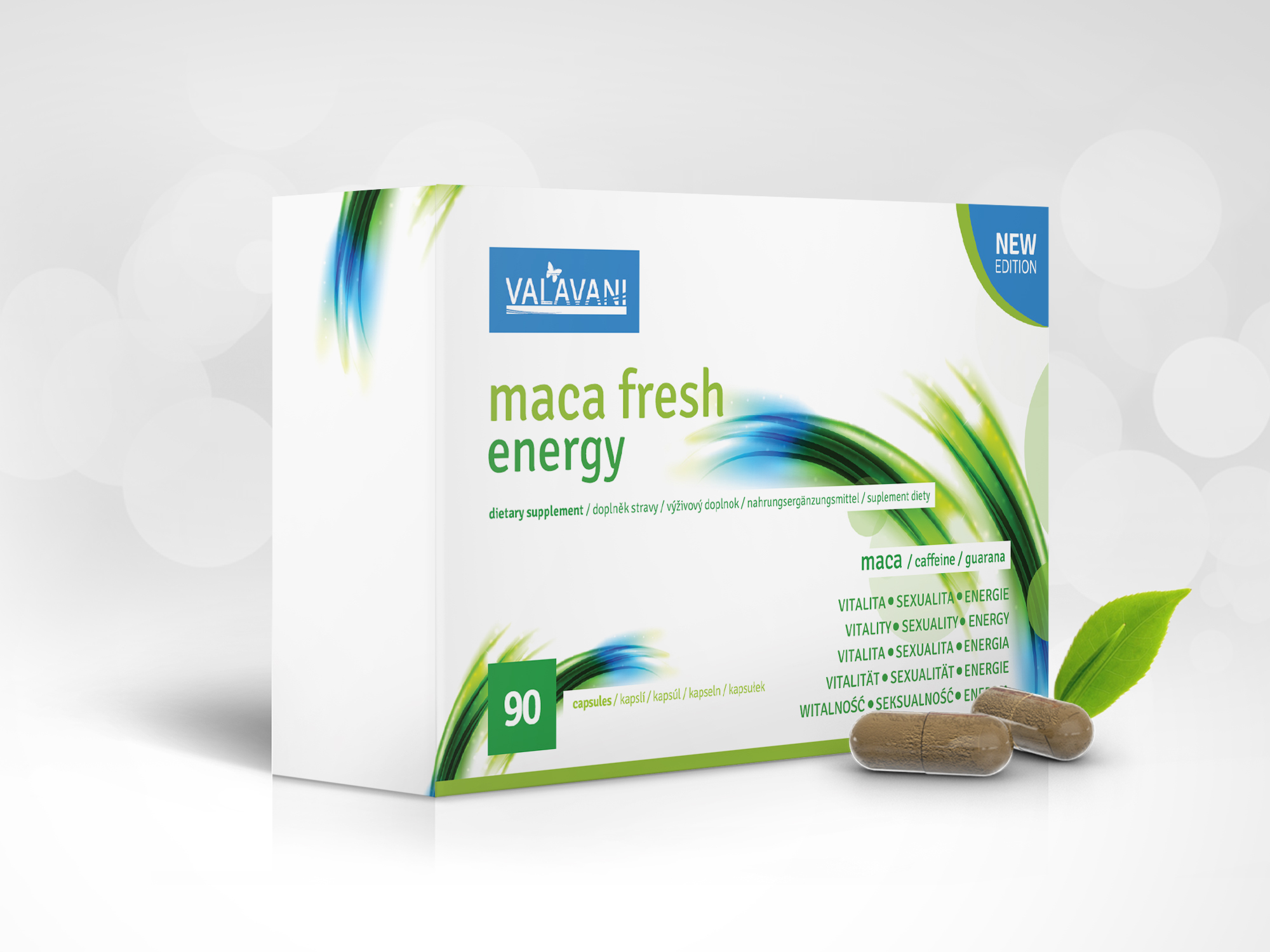 VALAVANI Doplnok na zvýšenie energie Maca Fresh Energy - 90 kapsúl 90 kapsúl: 1 balenie