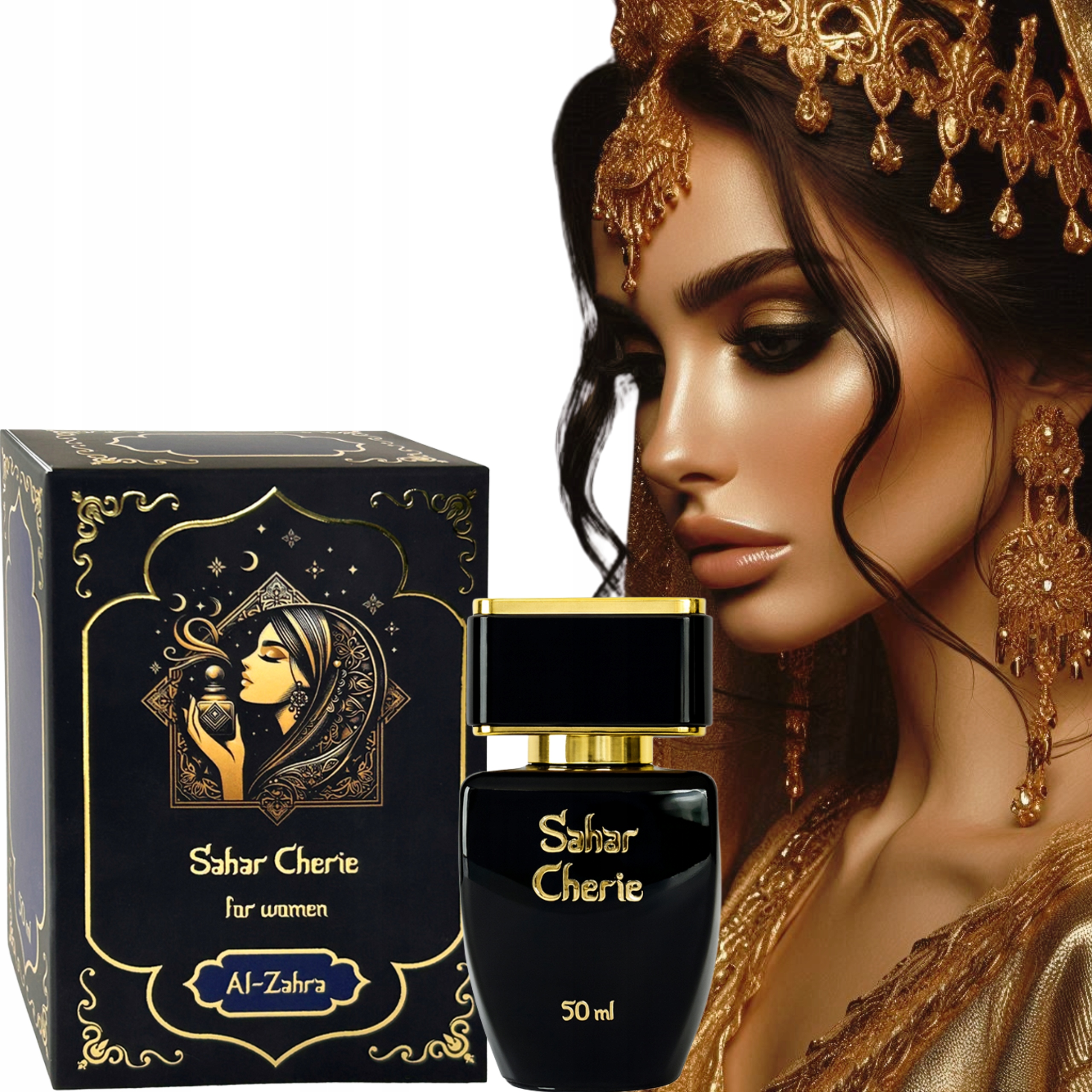 We care about you AL-ZAHRA SAHAR CHERIE  - zmyselný arabský parfém pre ženy s originálnymi orientálnymi tónmi v luxusnom dubajskom štýle (50 ml)