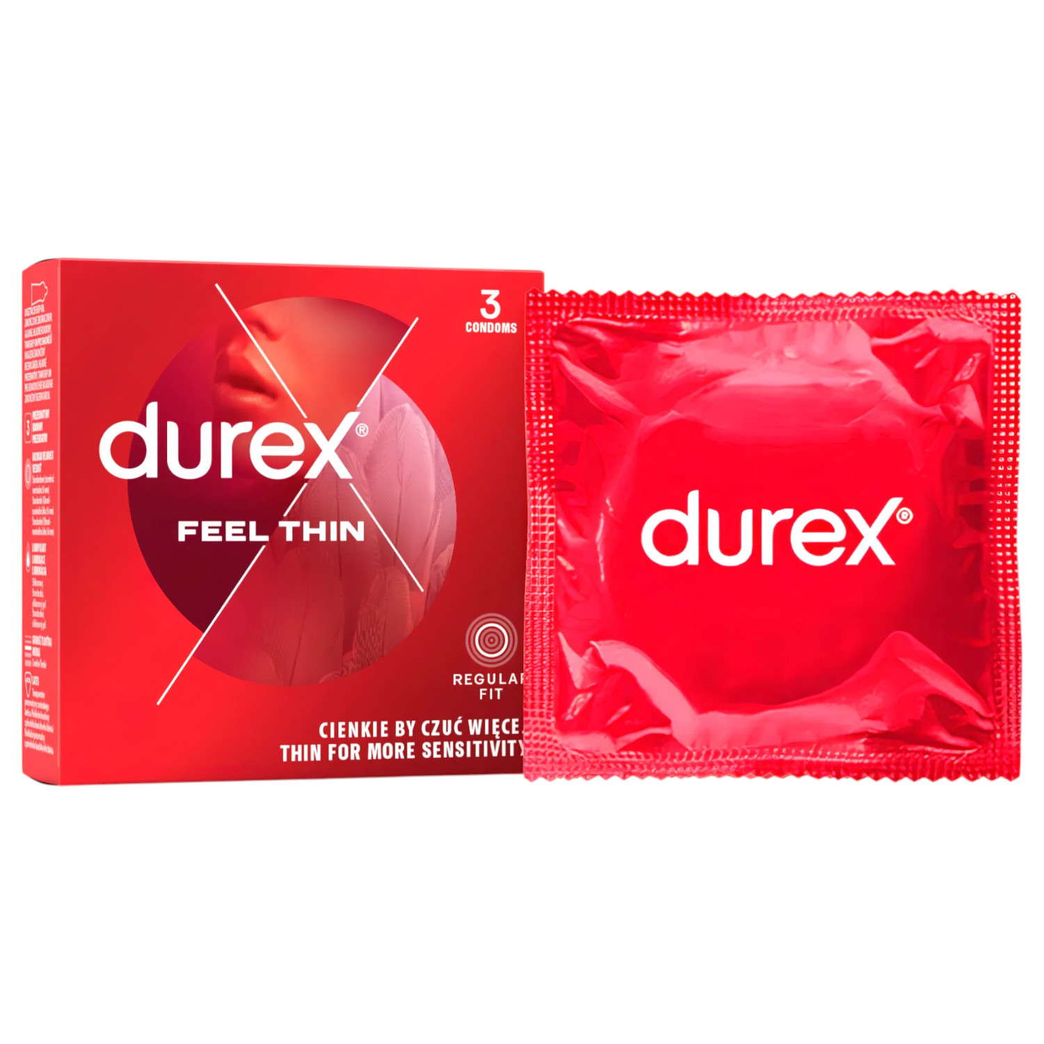 Durex Feel Thin - realistický pocit kondóm (3ks)