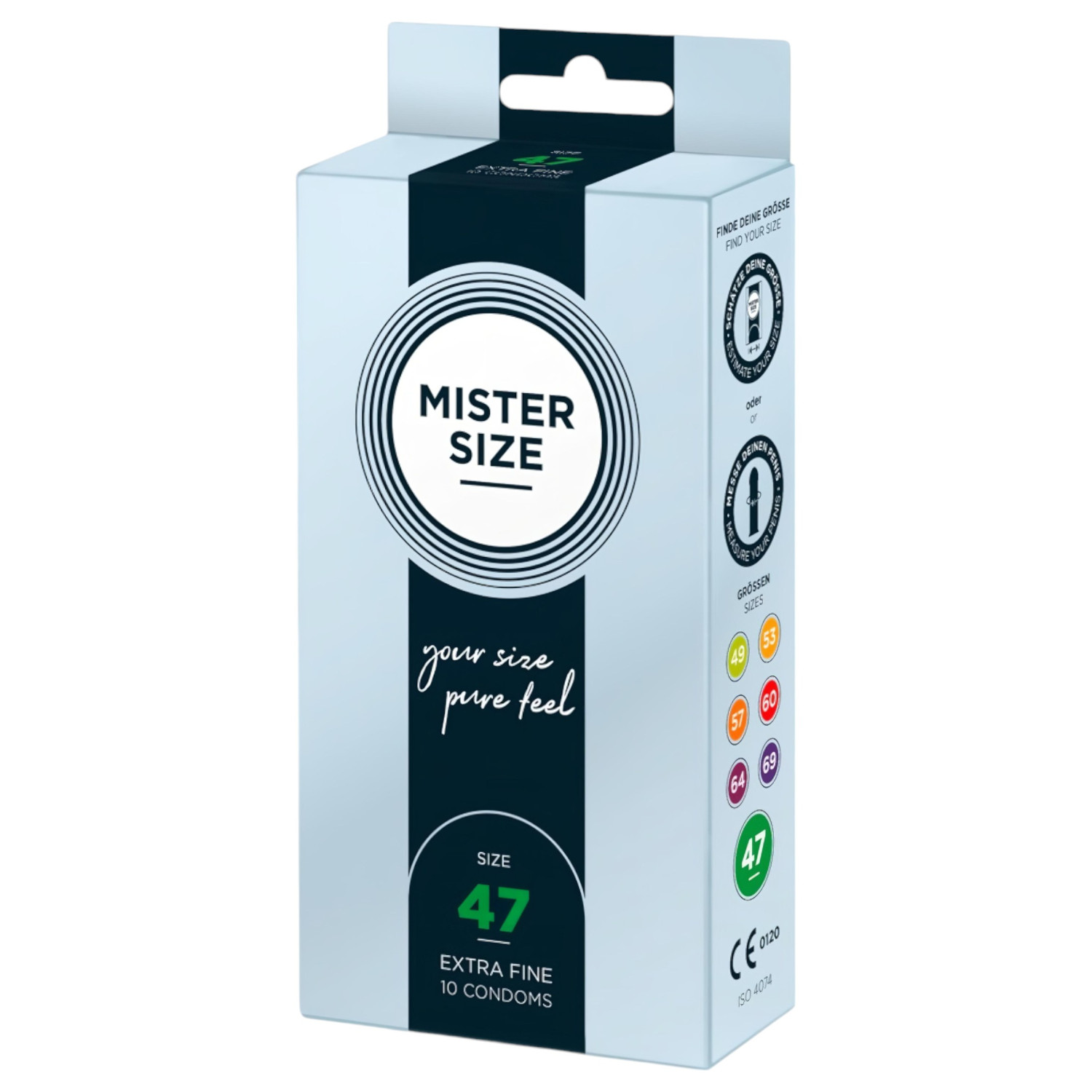 Mister Size - kondóm - extra tenký - 47 mm - 10 ks