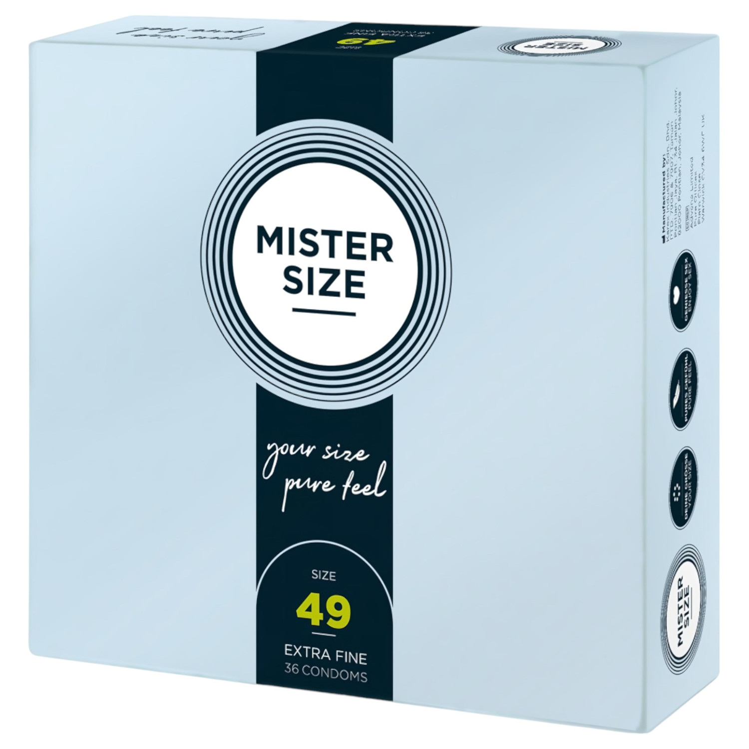 Mister Size - tenký kondóm - 49mm - 36 ks