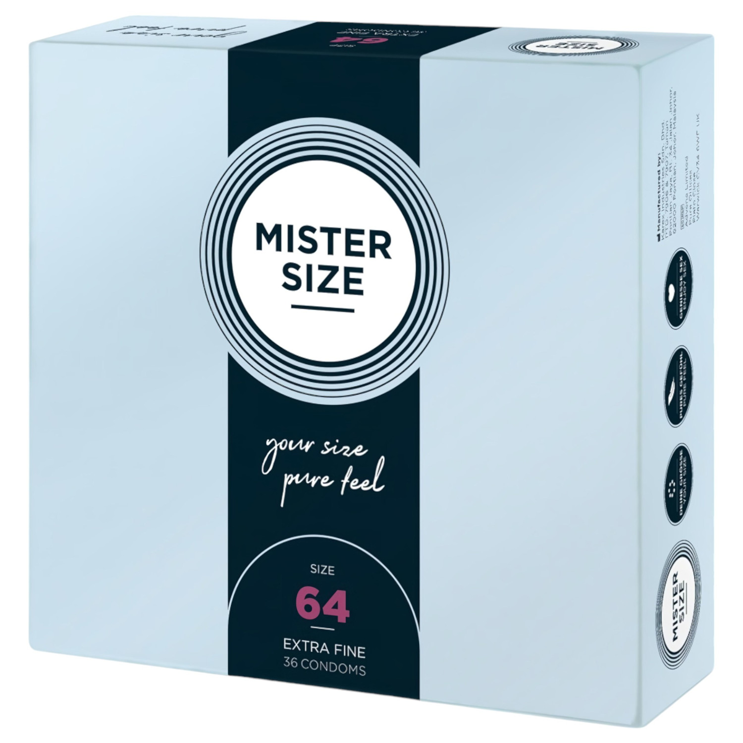 Mister Size - kondómy extra tenké - 64mm - balenie 36 ks