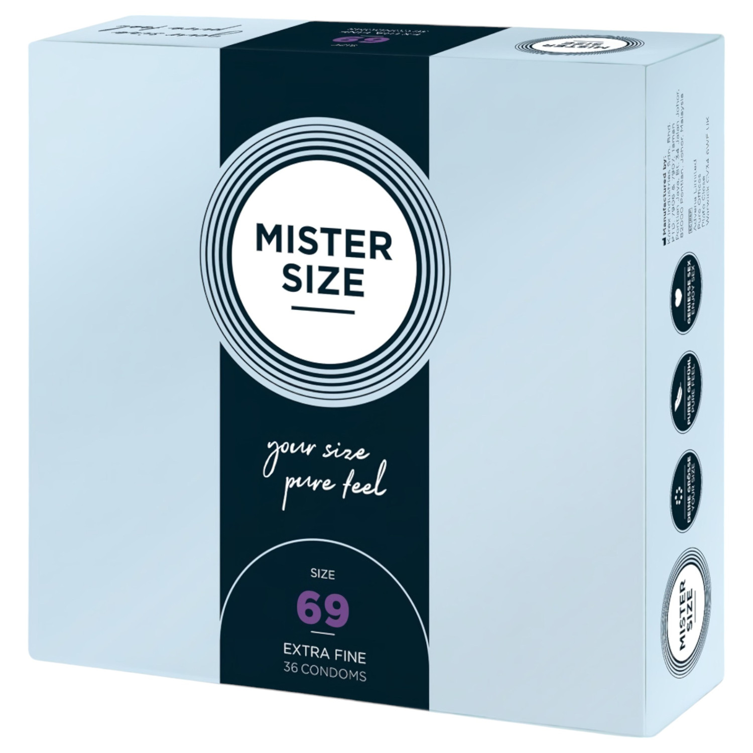 Mister Size - tenký kondóm - 69mm - 36 ks