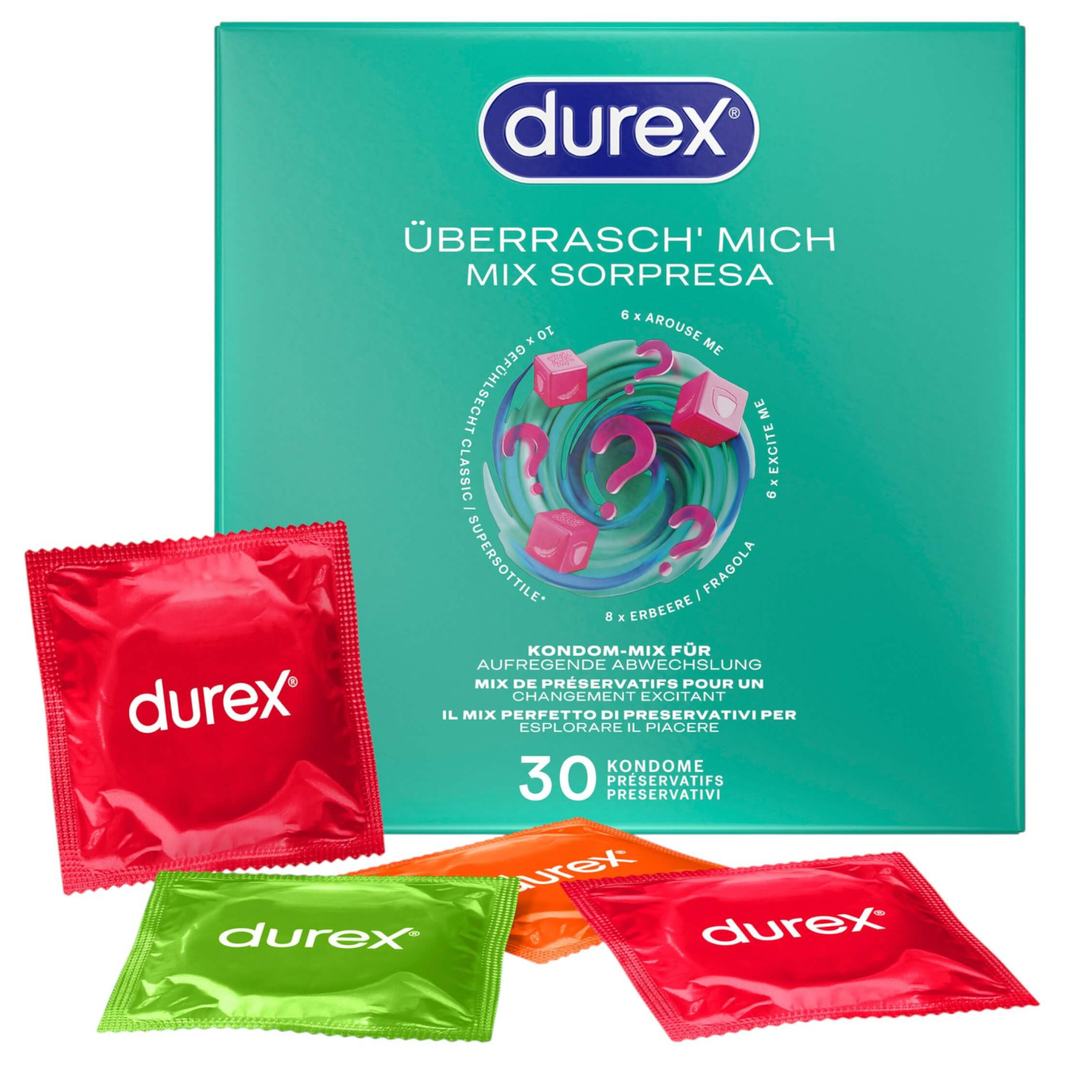 Durex Surprise Me - balík kondómov - mix druhov - 30 ks