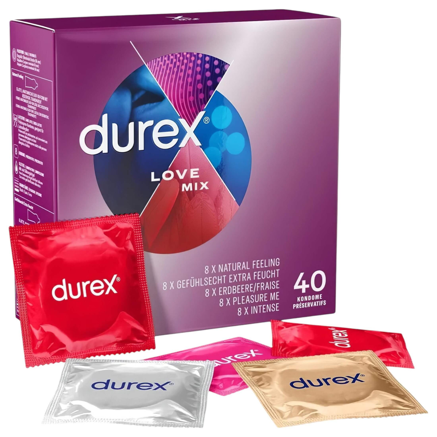 Durex Love Mix - kondómy balenie - 40 kusov
