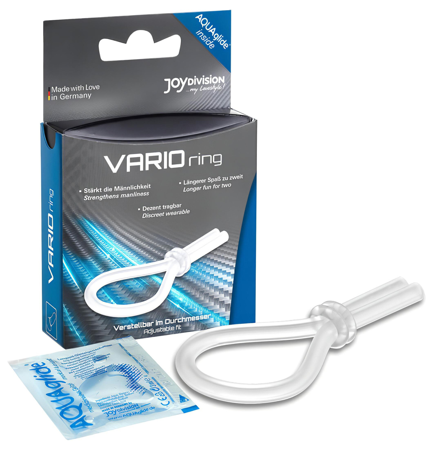 JoyDivision VARIOring erekčný krúžok - priehľadný