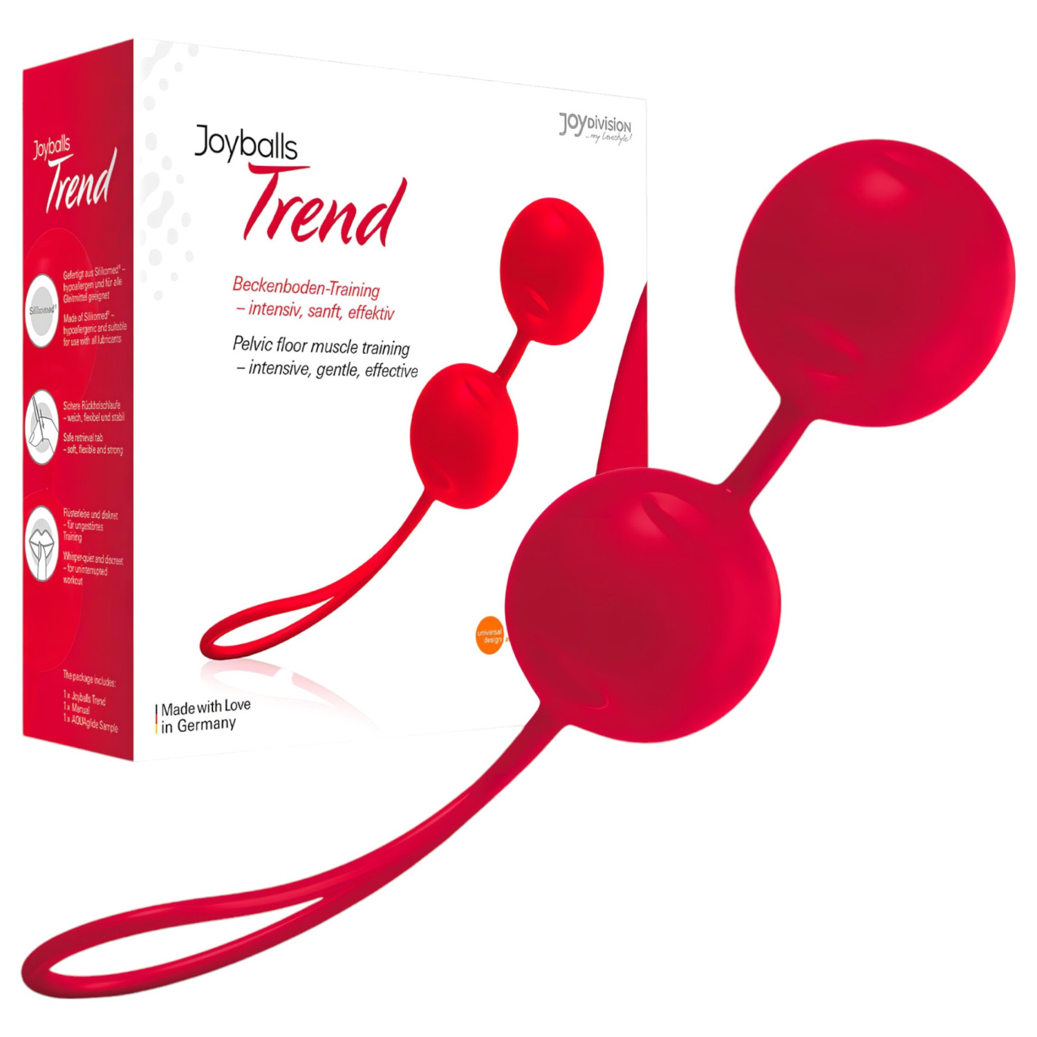Joyballs Trend - venušine guličky - silikón - červené