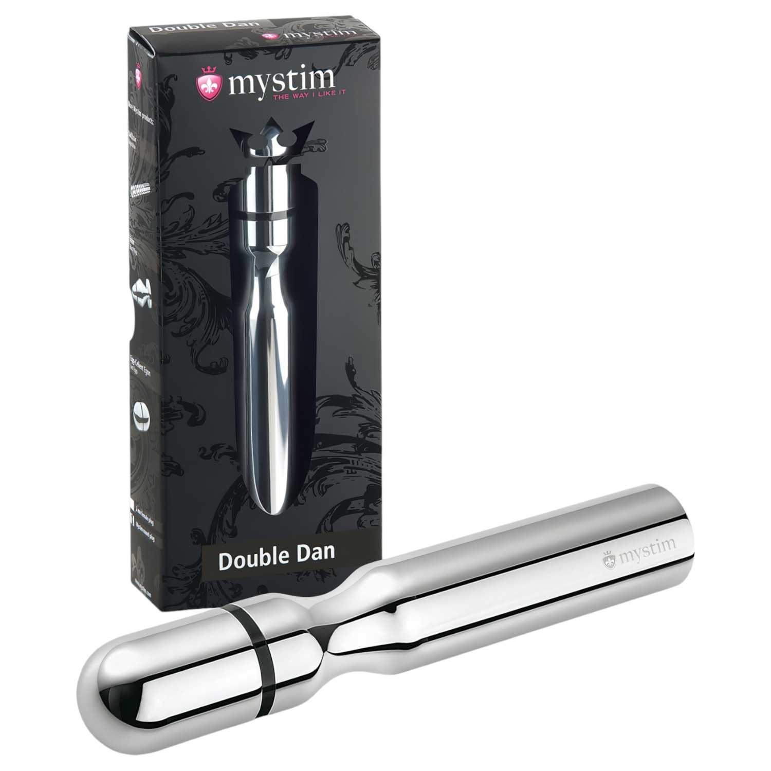 mystim - elektro rúrka - dvojitá stimulácia - kov