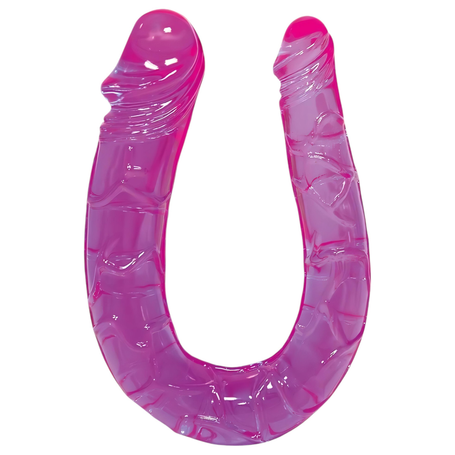You2Toys - dvojité dildo - flexibilné - silikón - čierne