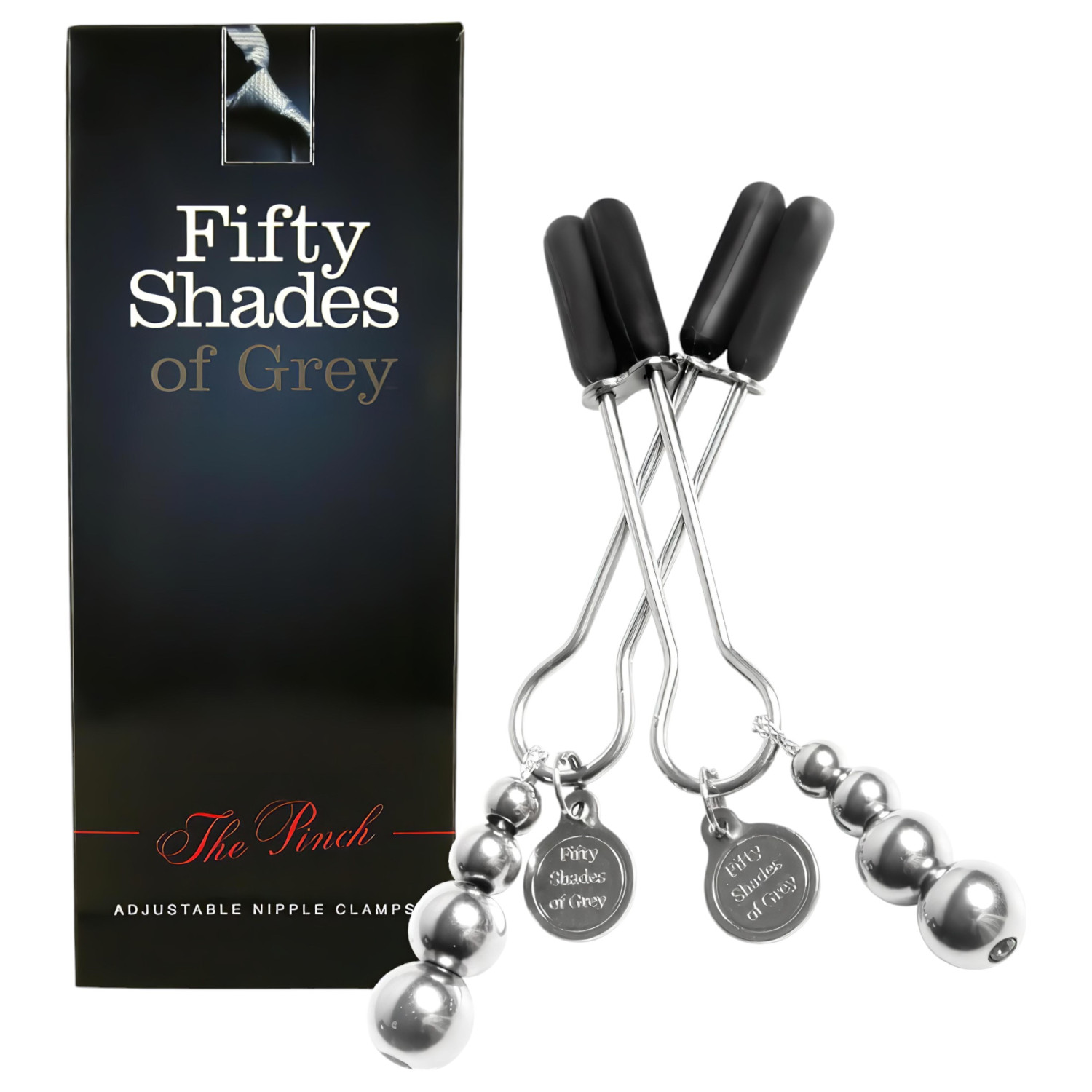 Fifty Shades of Grey - kliešte na bradavky - kovové - strieborné