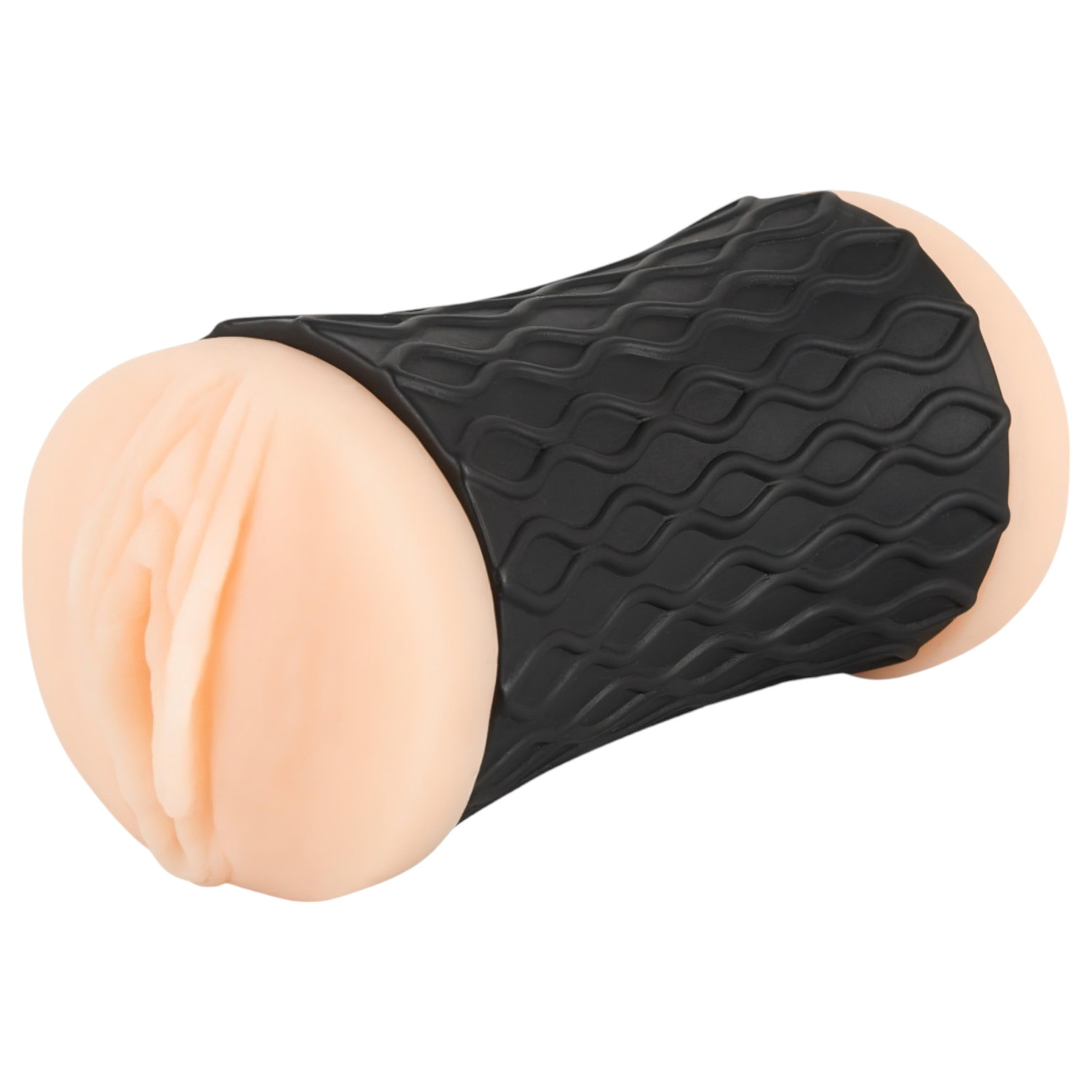 Nature Skin - masturbátor vagína a anál - realistický materiál - telová/čierna