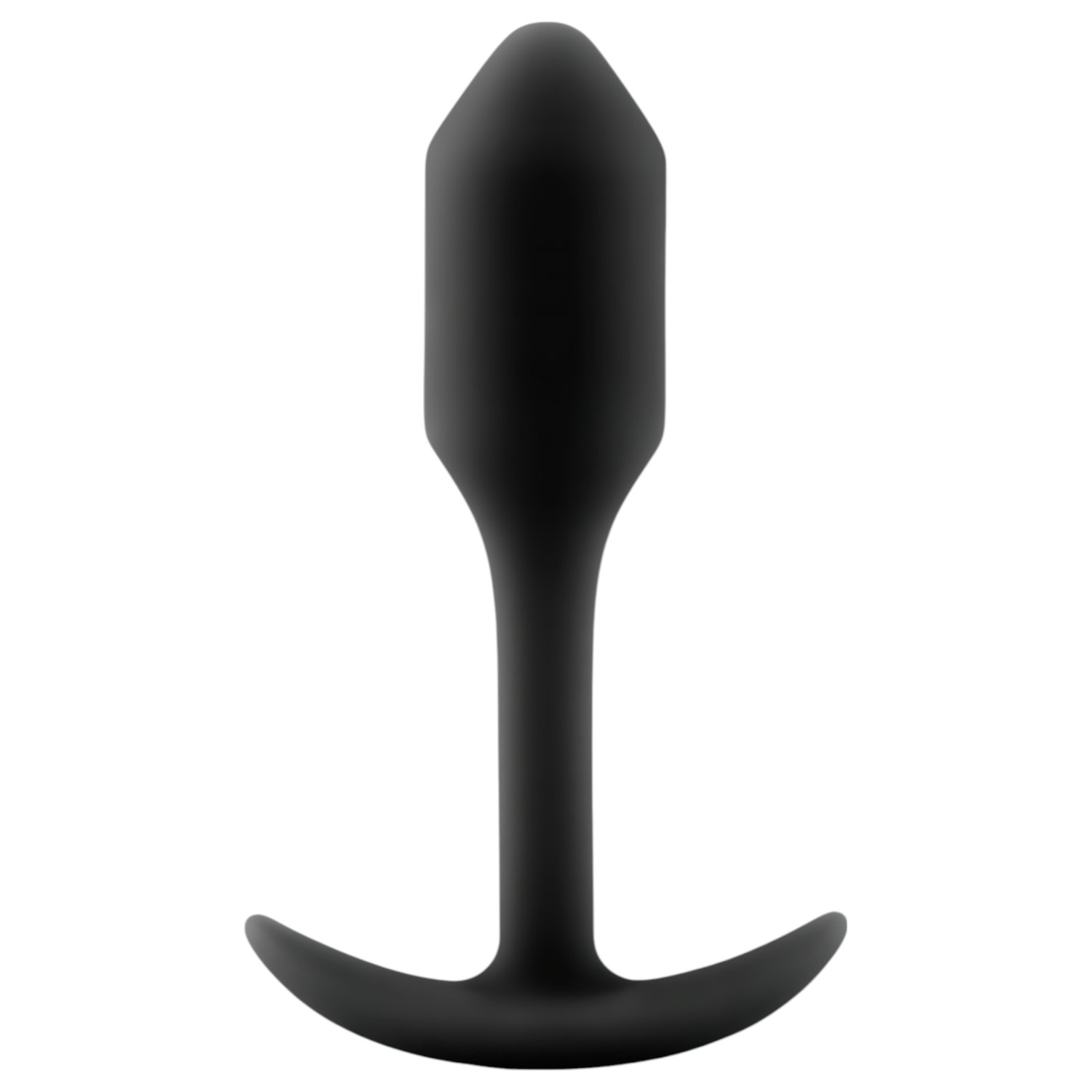 b-vibe Snug Plug 1 - análny kolík s vnútornou záťažou (55g) - čierny