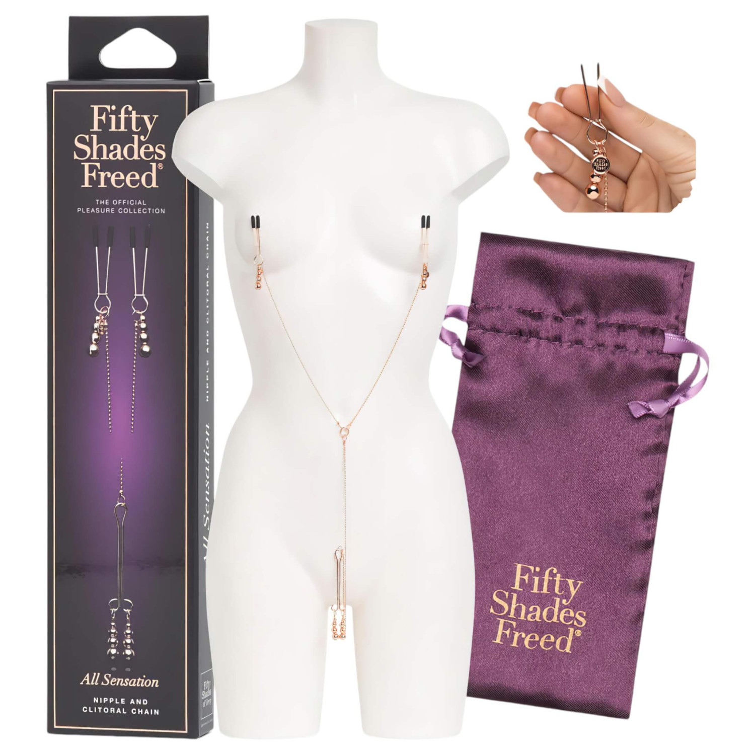 Päťdesiat odtieňov slobody - All Sensation svorky na prsia a venušinu perl.