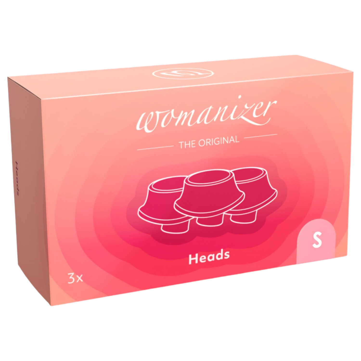 Womanizer Premium Eco - náhradné sacie nadstavce - ružové - 3 ks - L