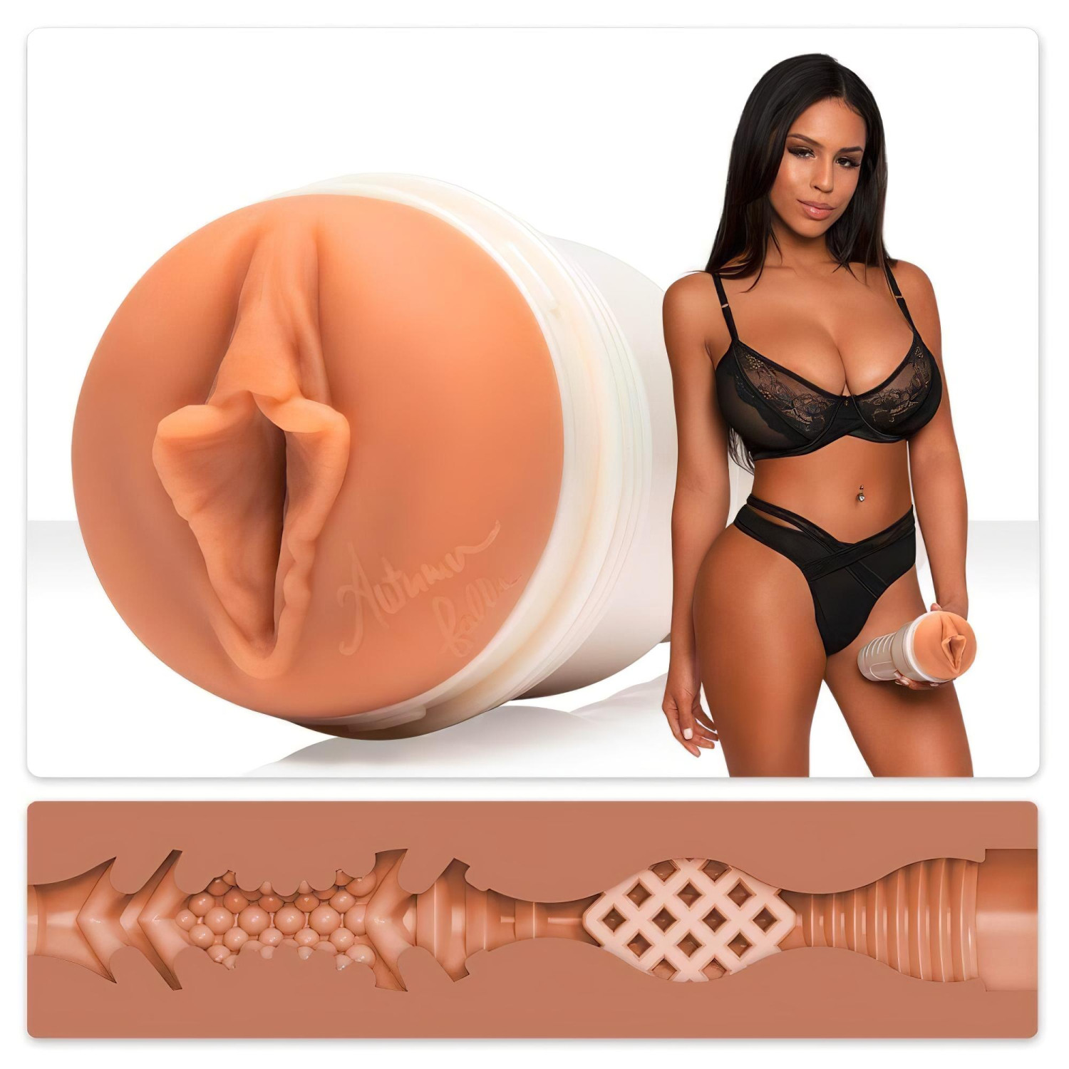 Fleshlight Autumn Falls Cream - realistická vagína (natur)