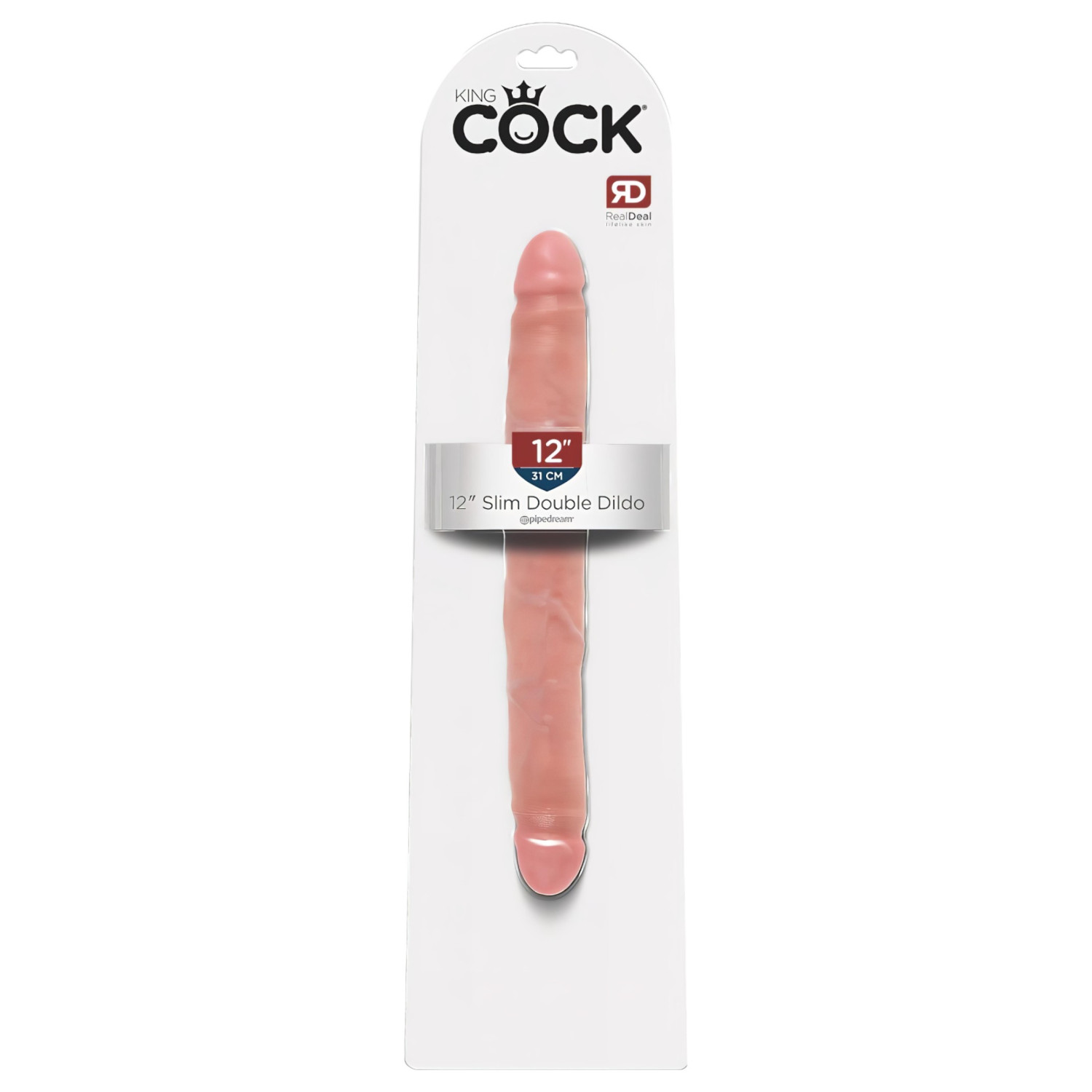 King Cock - realistický dvojitý dildo - 31 cm - telová farba