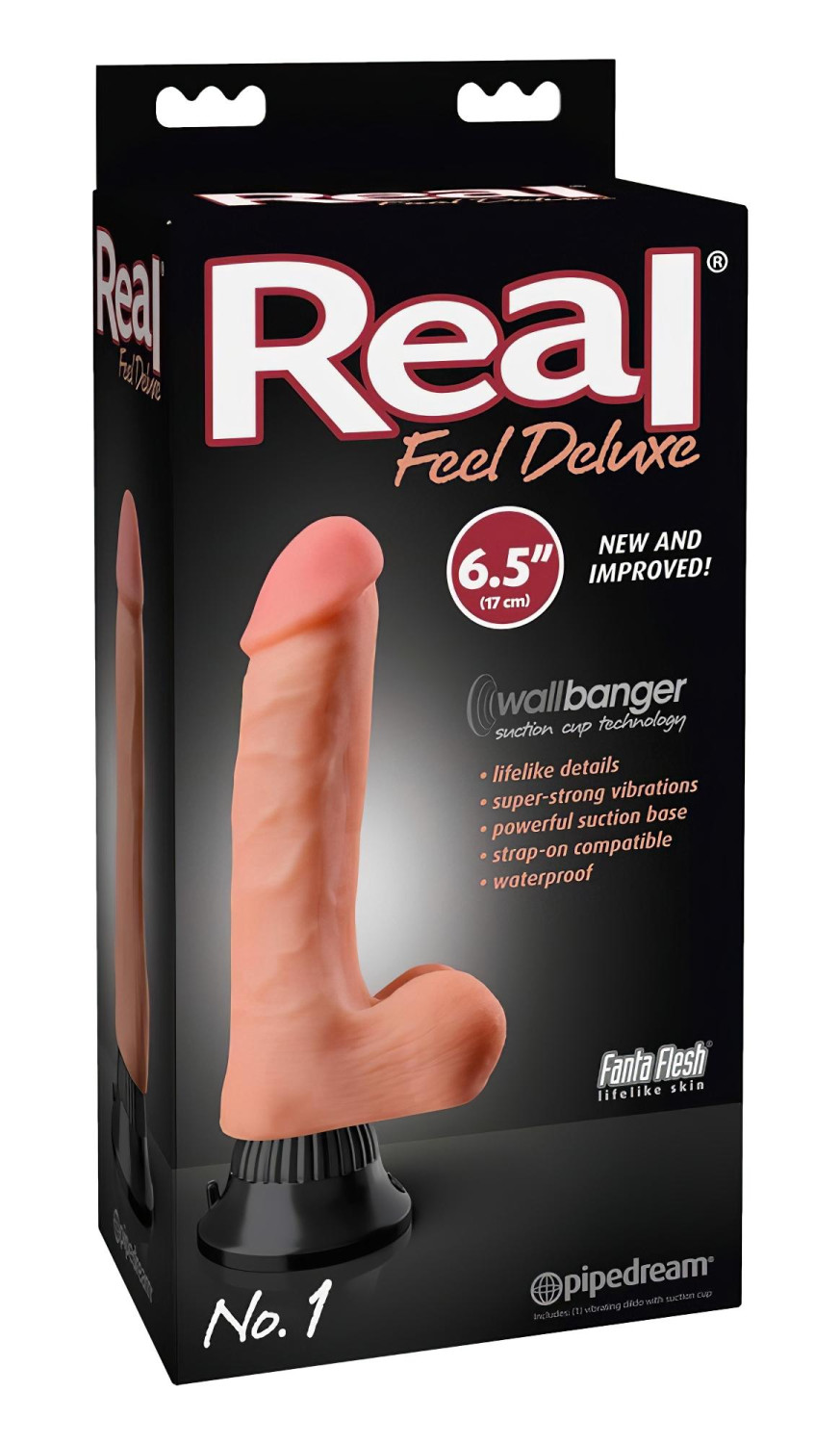 Real Feel Deluxe No.1 - realistický vibrátor s semenníkmi - telová farba