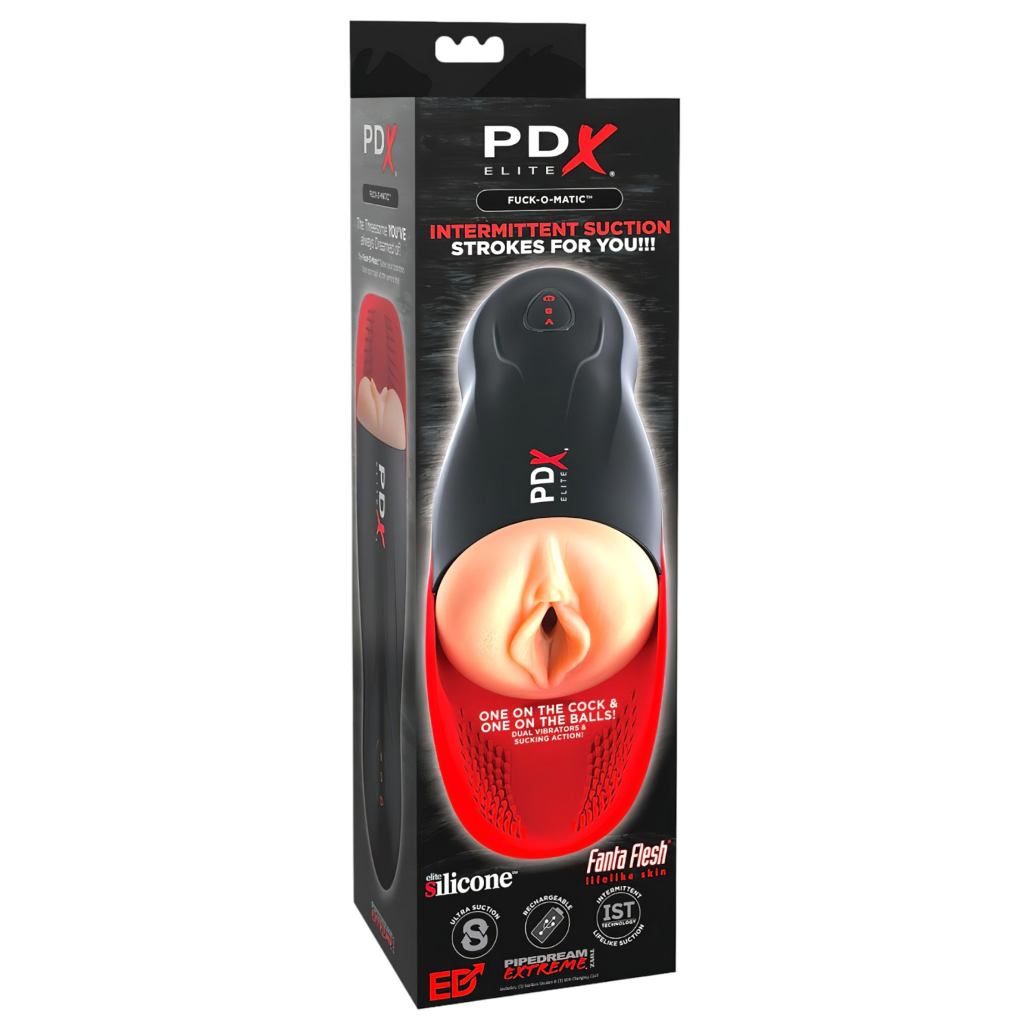 PDX Elite - nabíjateľný masturbátor so saním - umelá vagína