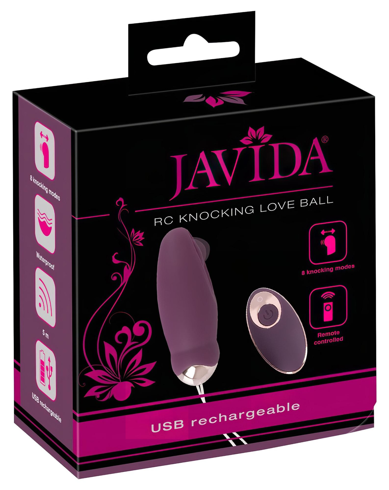Javida - vibračné vajíčko na diaľkové ovládanie - pulzácia - fialové