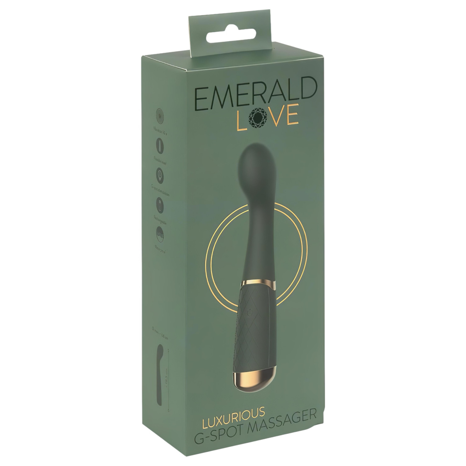 Emerald Love - vibrátor na bod G - nabíjateľný