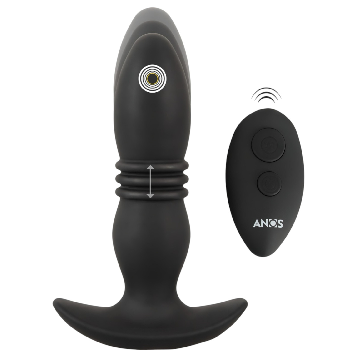 ANOS - anál vibrátor s diaľkovým ovládaním - čierny